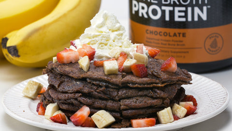 Chocolate Banana Pancakes with Bone Broth Protein™ Chocolate