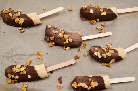 Chocolate Covered Frozen Bananas with Bone Broth Protein™ Chocolate