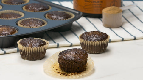 Paleo Muffins with Almond Meal & Bone Broth Protein™ Chocolate