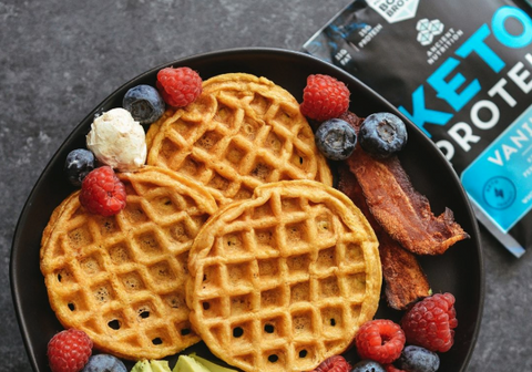 Keto Waffles with Keto Protein Vanilla